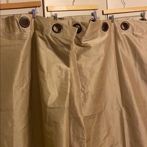 Set of 3 drapes / curtains tan/gold color NEWISH